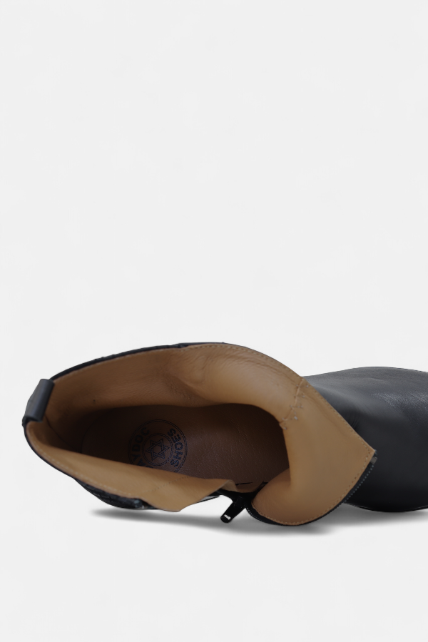 Bota de Senhora em Pele Preta | Daydoc Burgos-2460