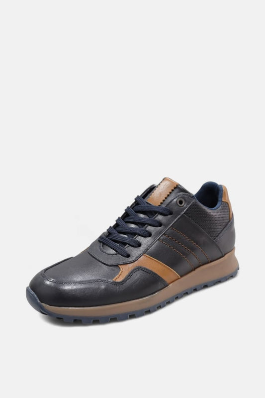 Ténis em Pele azul escuro de Homem Daydoc 2121