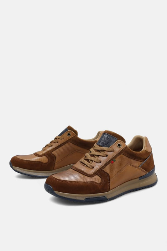 Ténis em Pele Camel de Homem - Daydoc 4033