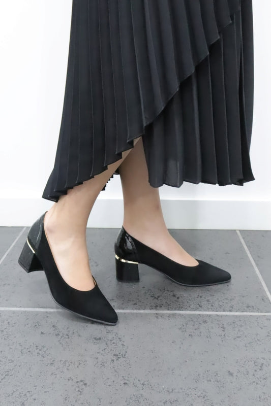 Sapatos elegantes em camurça preta Daydoc Cascais