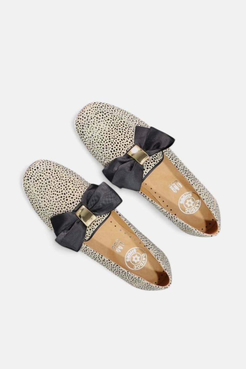 Sapatos mocassim de salto baixo em pele para mulher Daydoc Paris bege