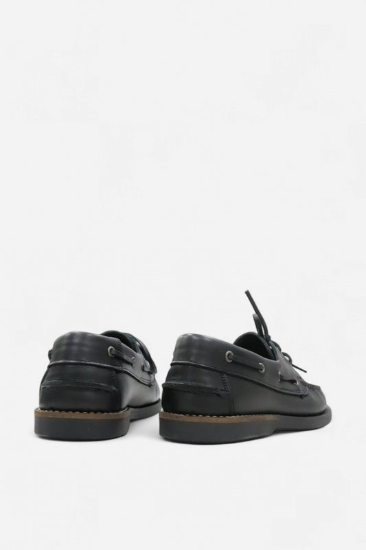 Sapatos Vela de Homem em Pele Preta | Daydoc 317