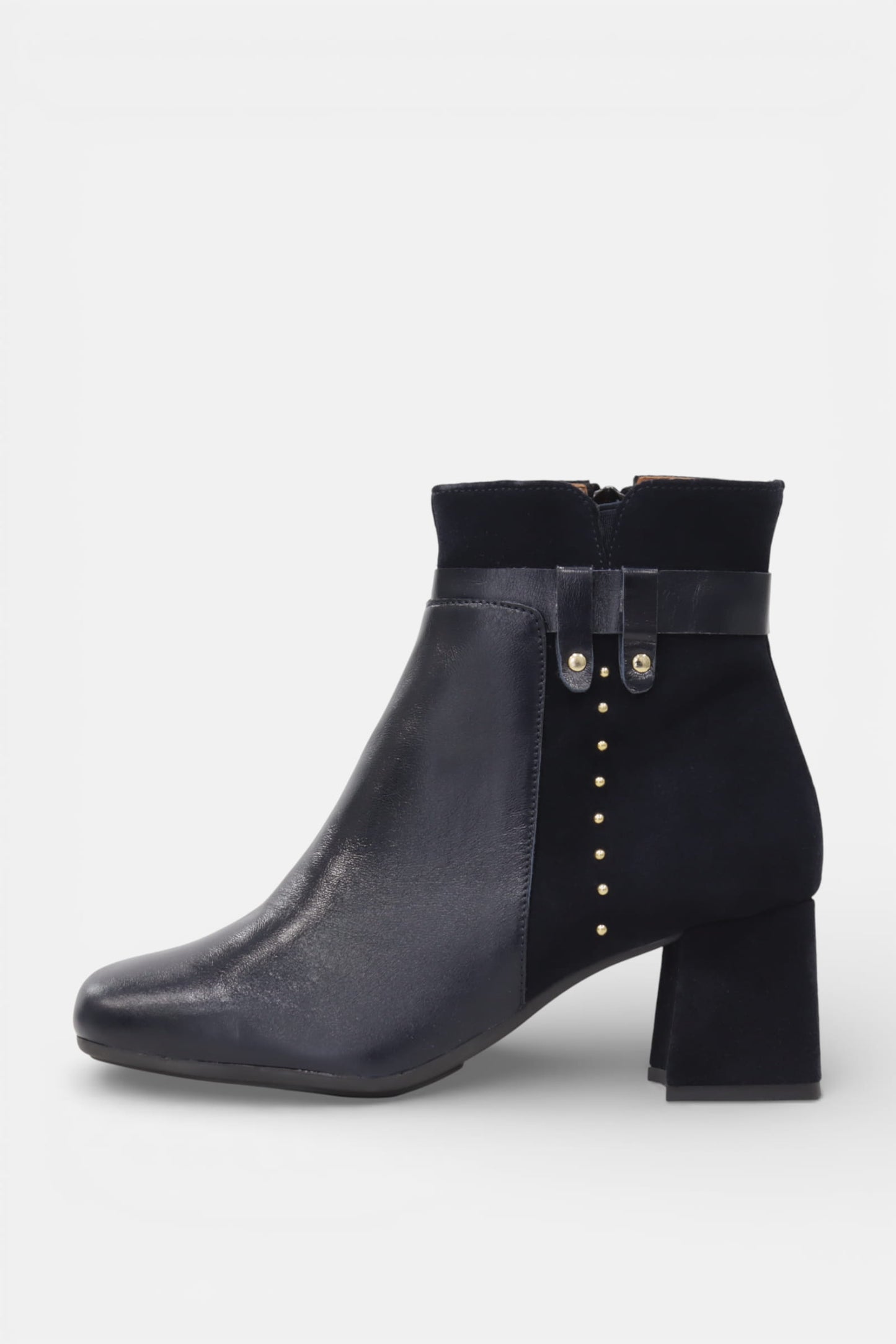 Bota Senhora Clássica Pele e Camurça Marinho | Daydoc - 2939