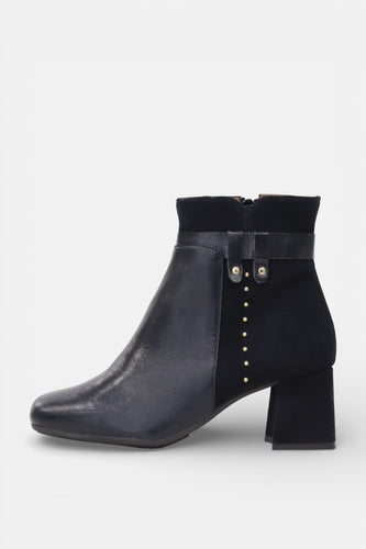 Bota Senhora Clássica Pele e Camurça Marinho | Daydoc - 2939