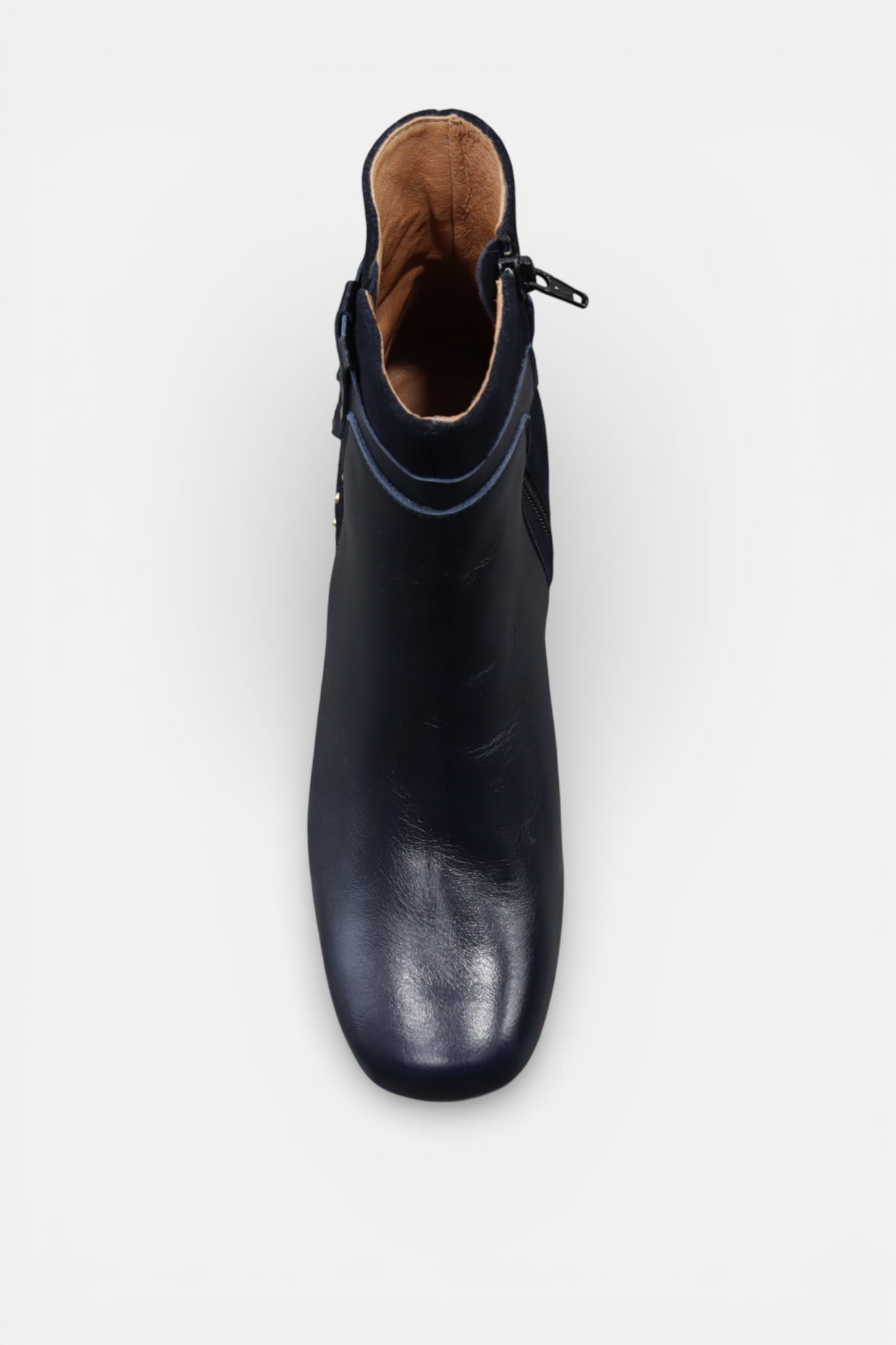 Bota Senhora Clássica Pele e Camurça Marinho | Daydoc - 2939