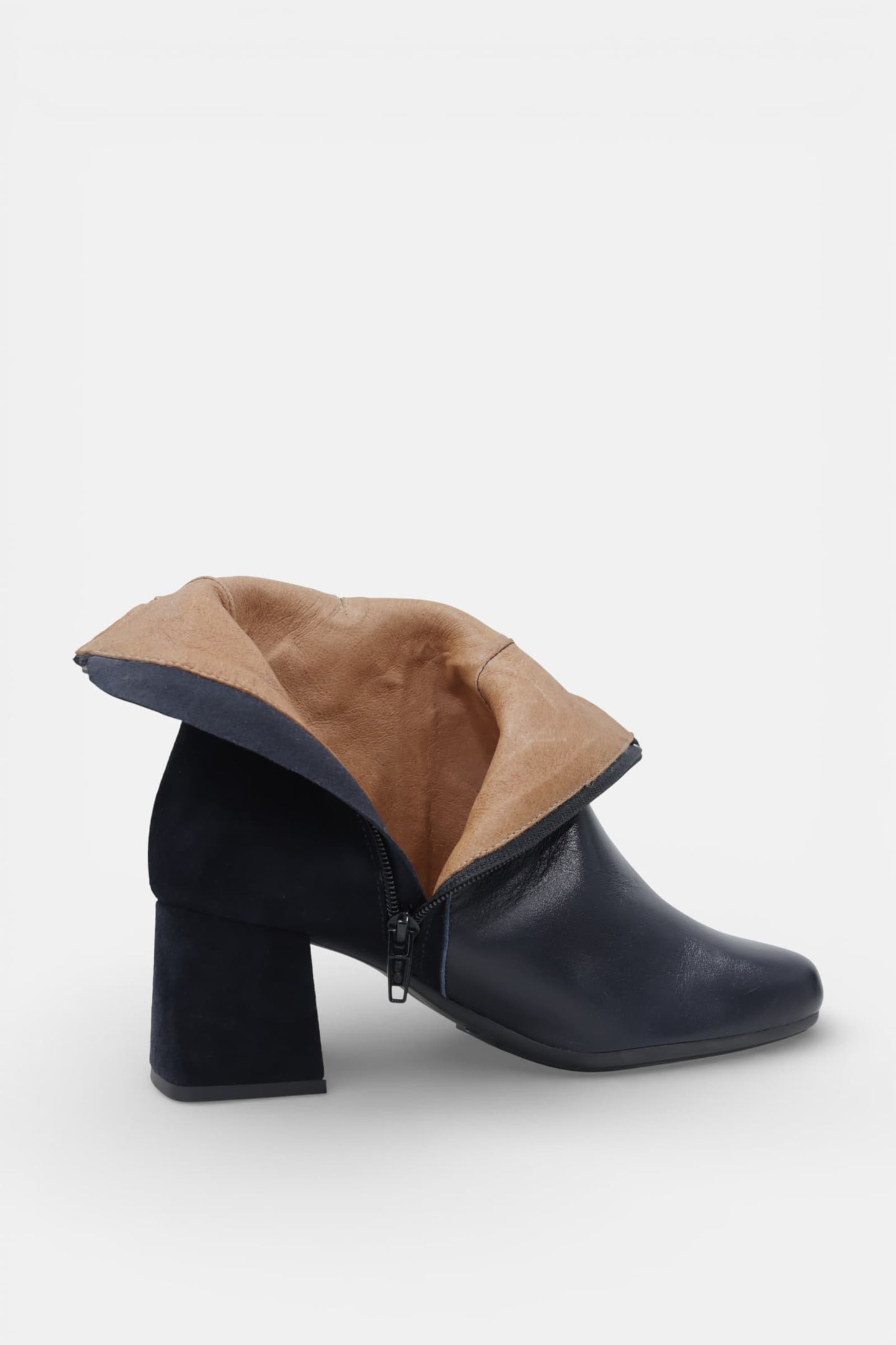 Bota Senhora Clássica Pele e Camurça Marinho | Daydoc - 2939