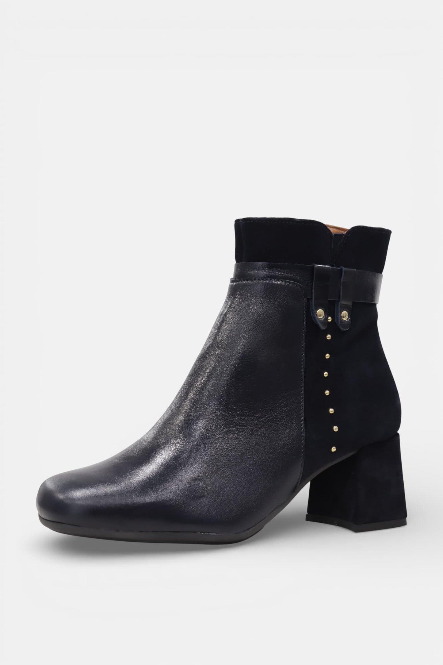 Bota Senhora Clássica Pele e Camurça Marinho | Daydoc - 2939