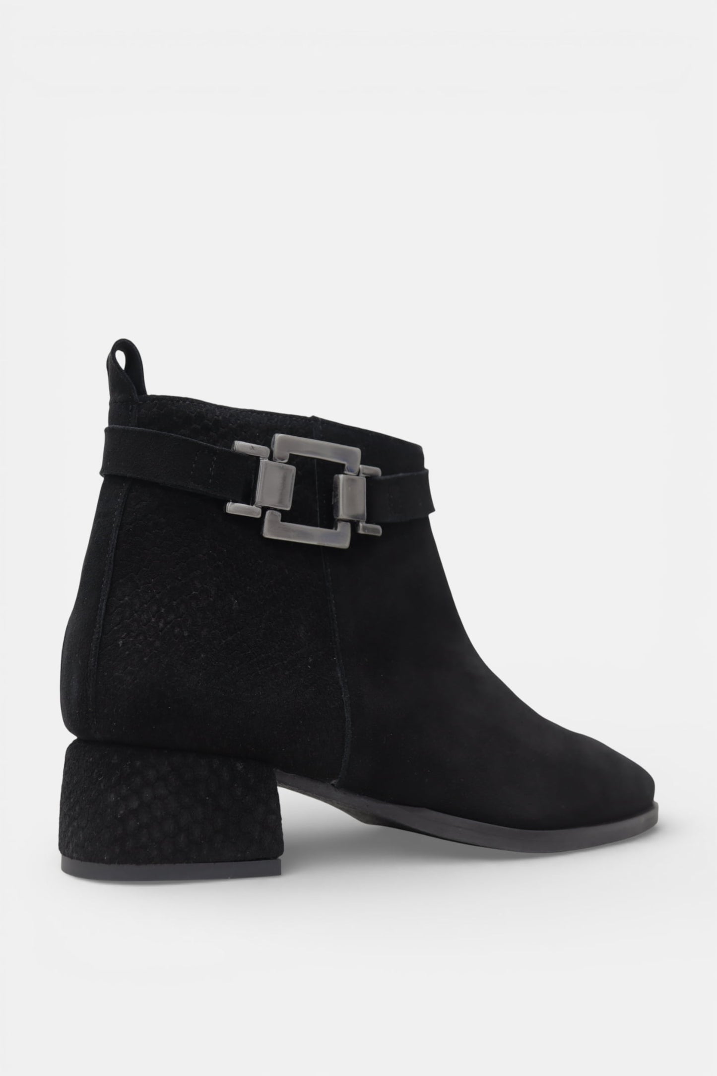 Bota Senhora Camurça Preta com Fivela | Daydoc - 2440