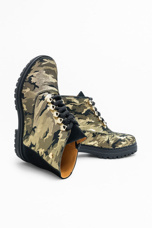 Botas Mulher Estilo Militar Camuflada | Daydoc 5161