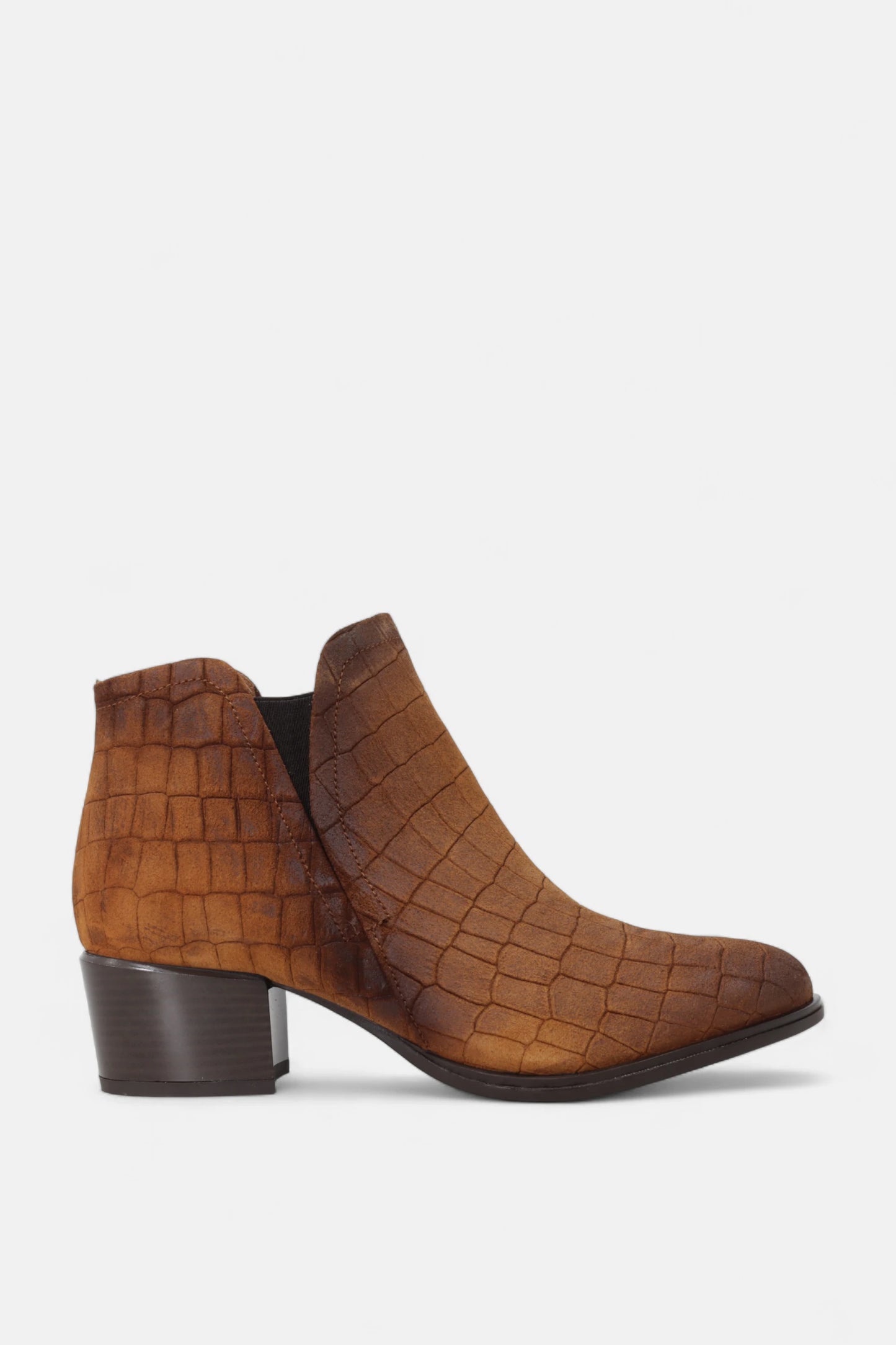 Botas de Senhora Camel Camurça Croco | Daydoc Oeiras - 2450