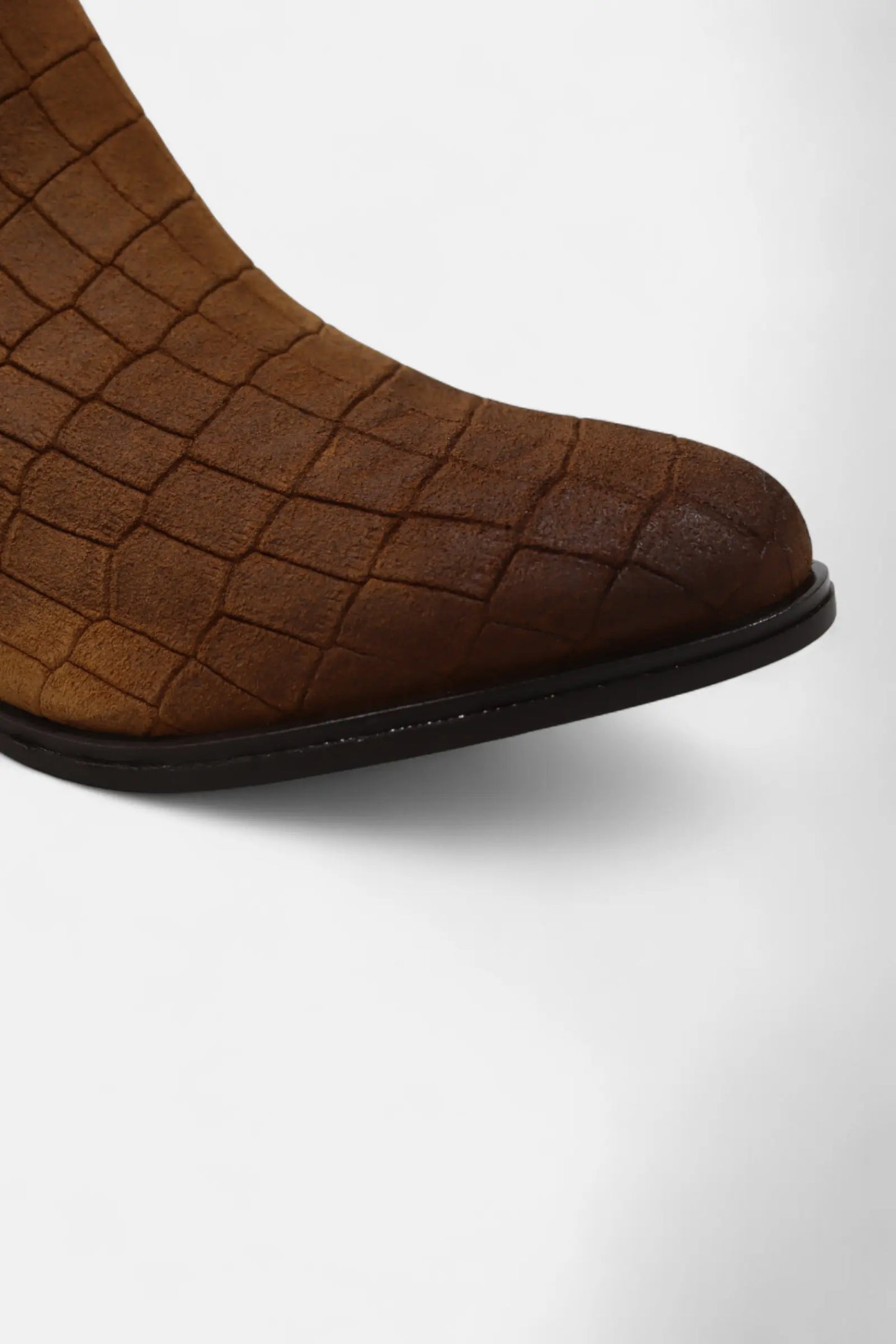 Botas de Senhora Camel Camurça Croco | Daydoc Oeiras - 2450