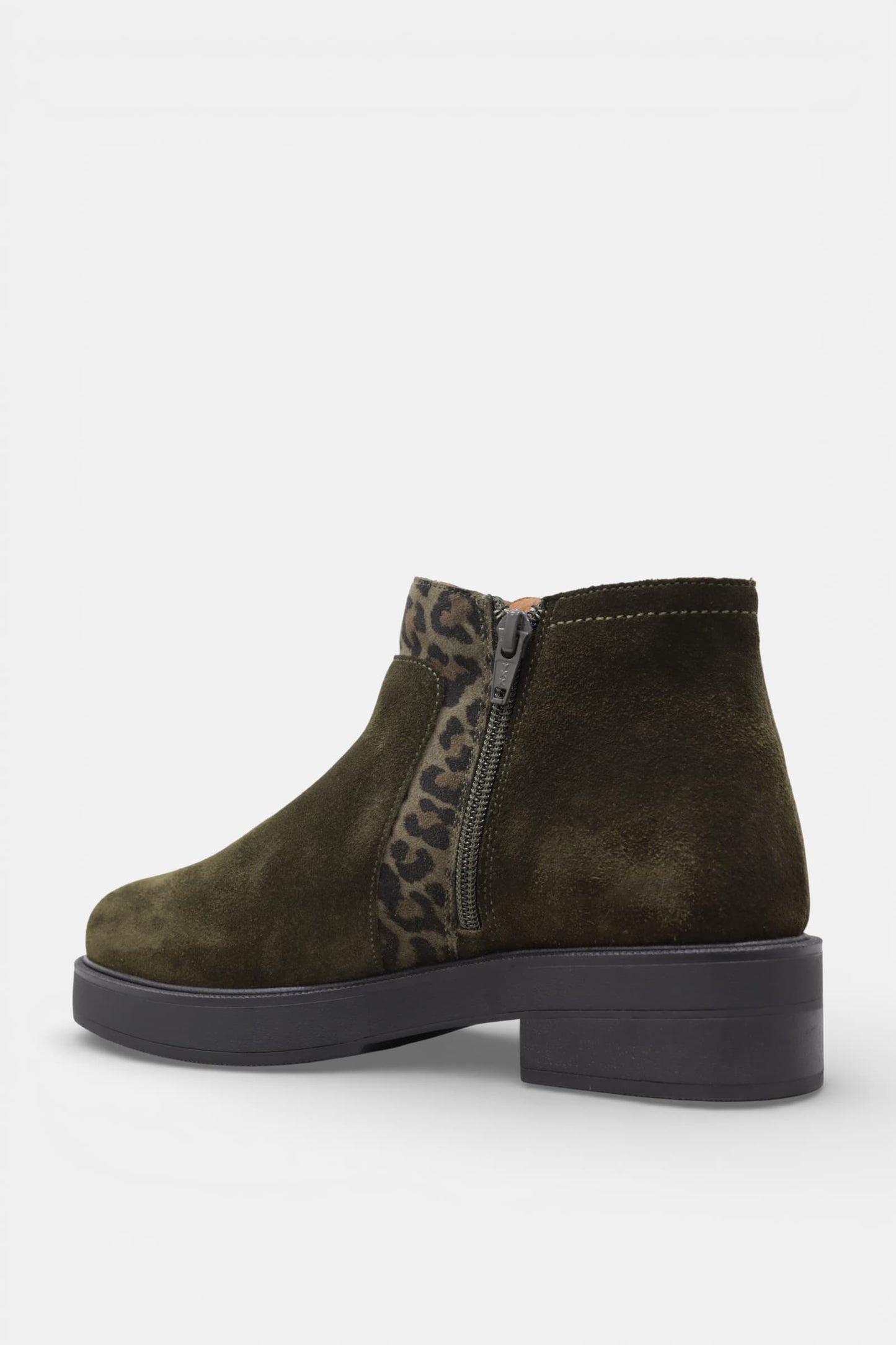 Botas Mulher Camurça Verde com Leopardo | Daydoc - 5120CL