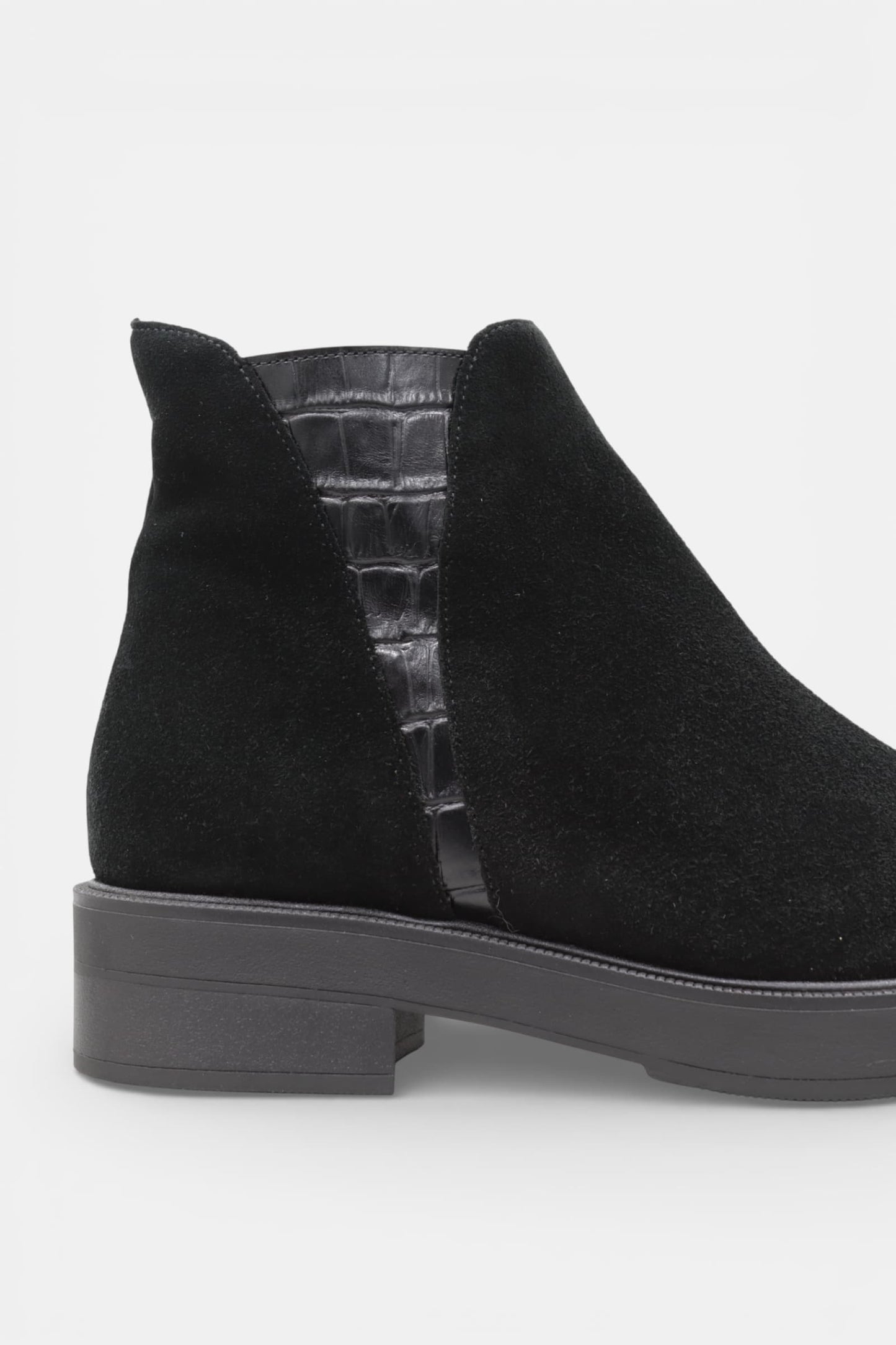 Botas Senhora Camurça Preta com Croco | Daydoc -5112-C