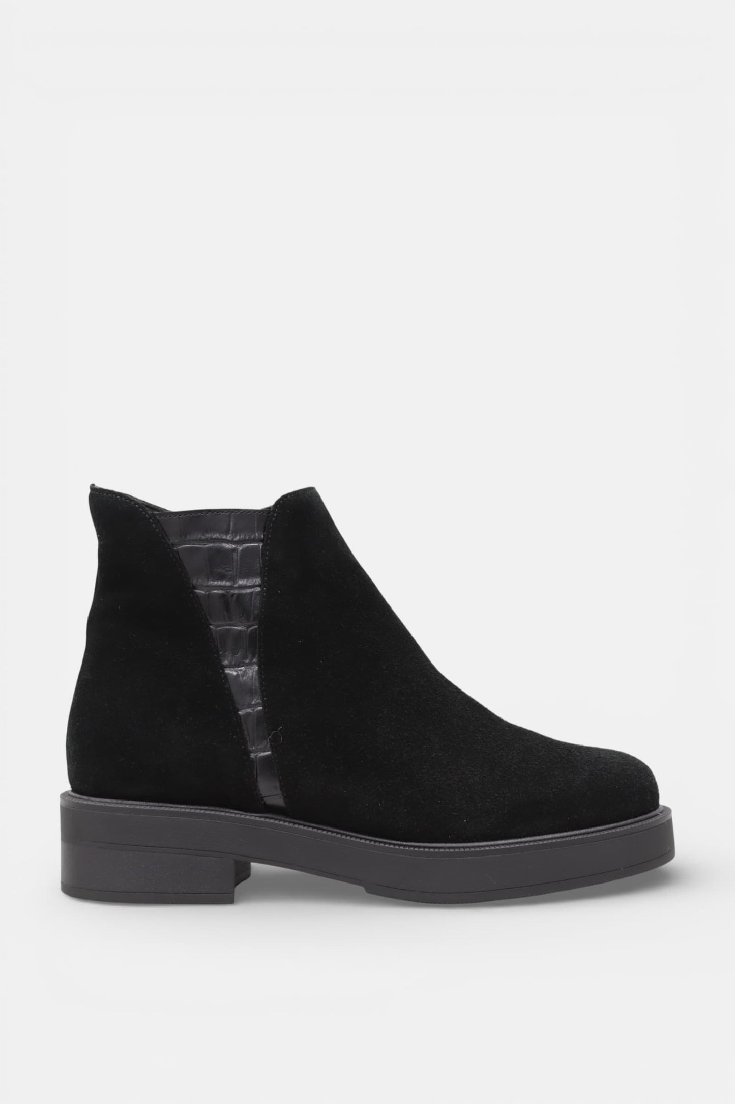 Botas Senhora Camurça Preta com Croco | Daydoc -5112-C