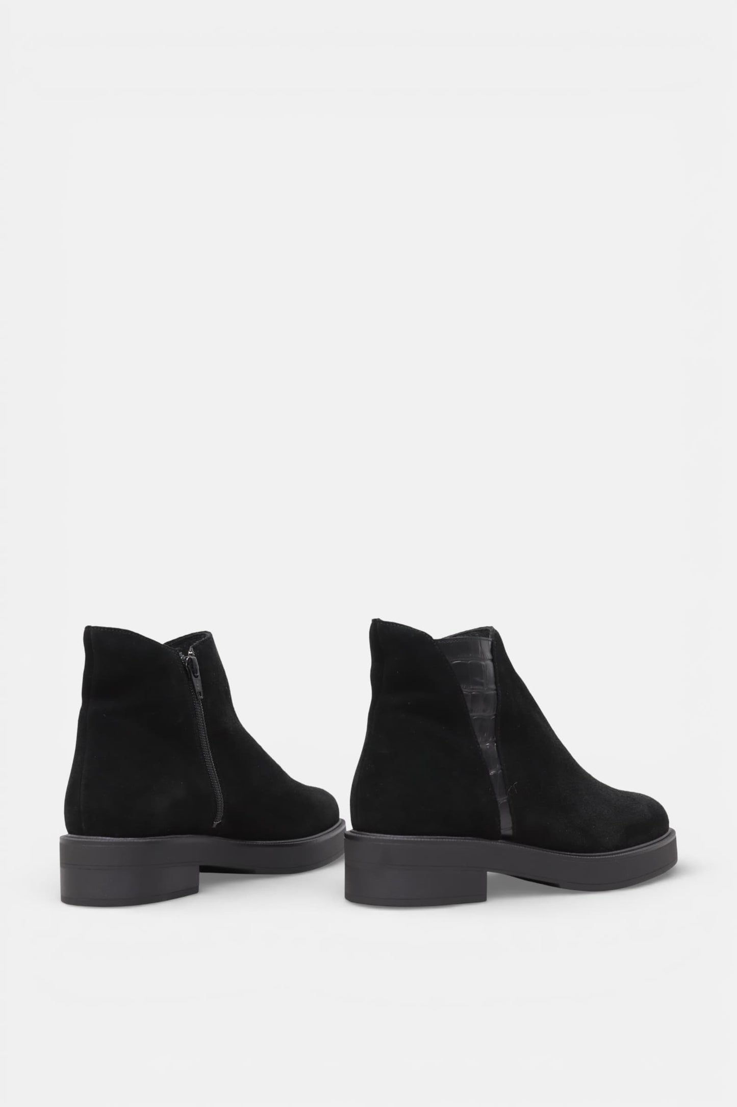 Botas Senhora Camurça Preta com Croco | Daydoc -5112-C