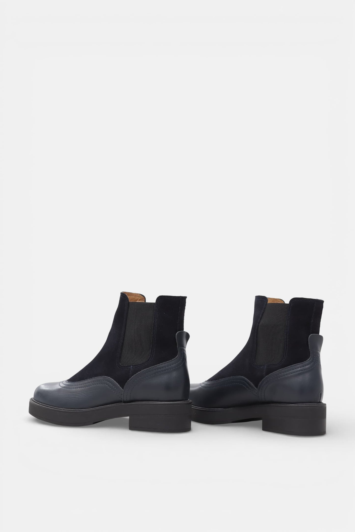 Botas Mulher Chelsea em Pele e Camurça Marinho | Daydoc CORUNHA-4873