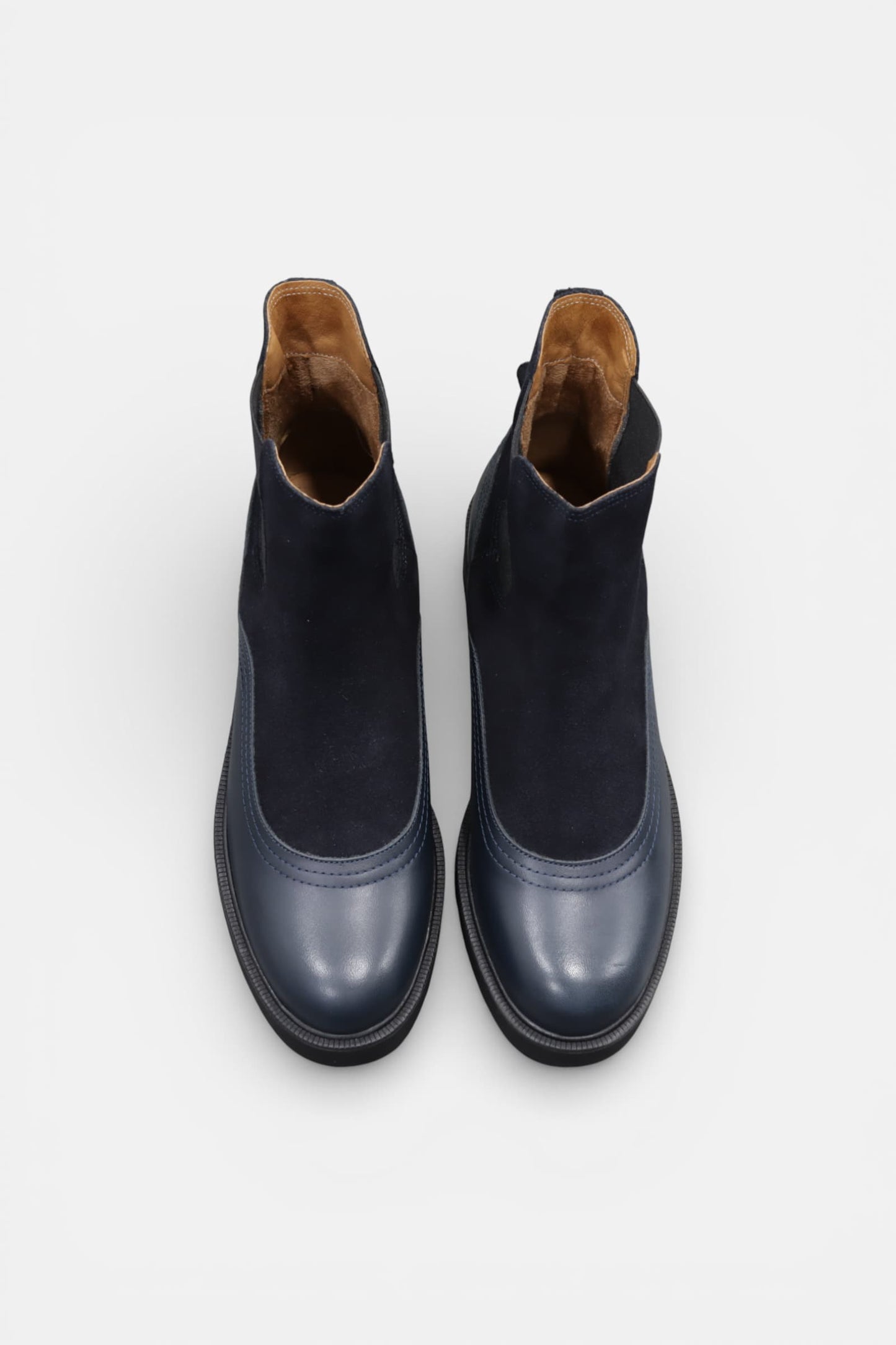 Botas Mulher Chelsea em Pele e Camurça Marinho | Daydoc CORUNHA-4873