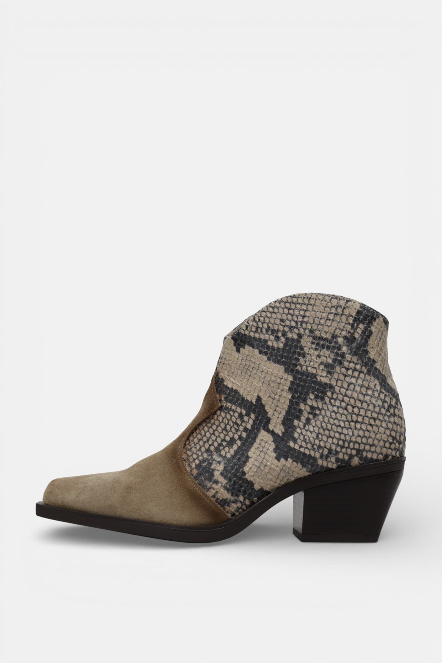Botas Mulher Texanas Taupe e Serpente | Daydoc - 2420