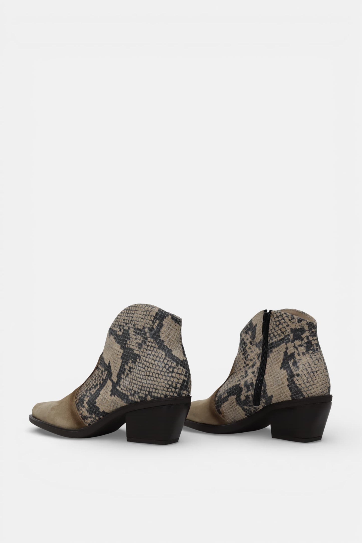 Botas Mulher Texanas Taupe e Serpente | Daydoc - 2420