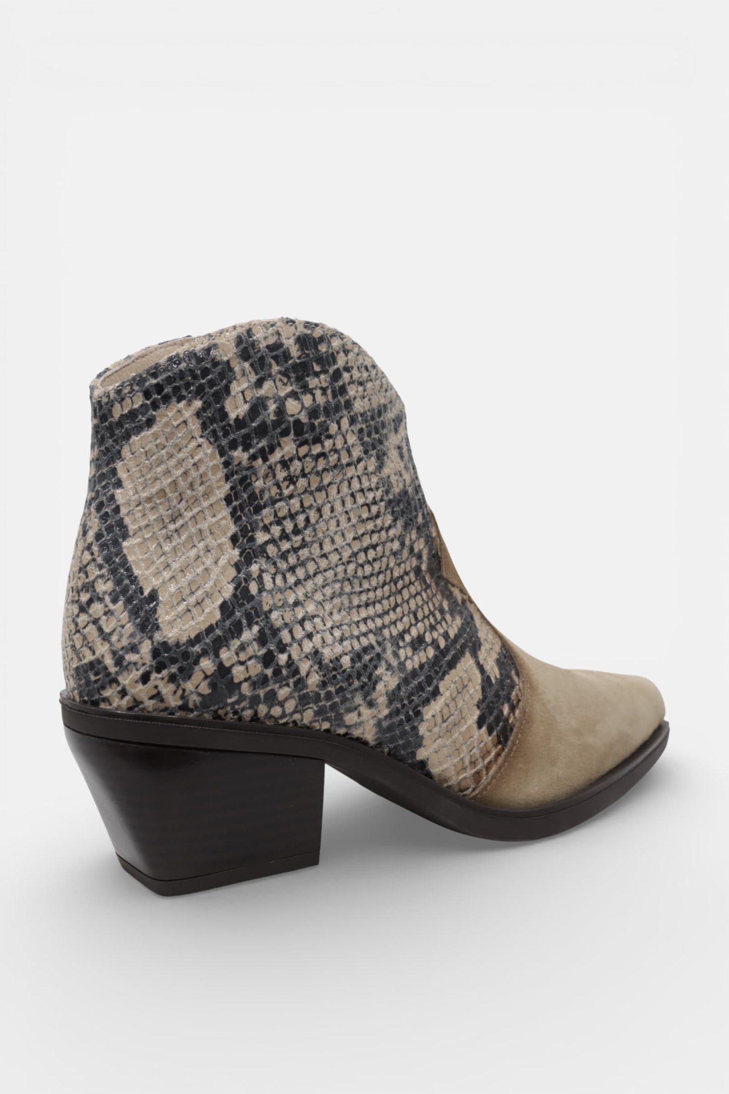 Botas Mulher Texanas Taupe e Serpente | Daydoc - 2420