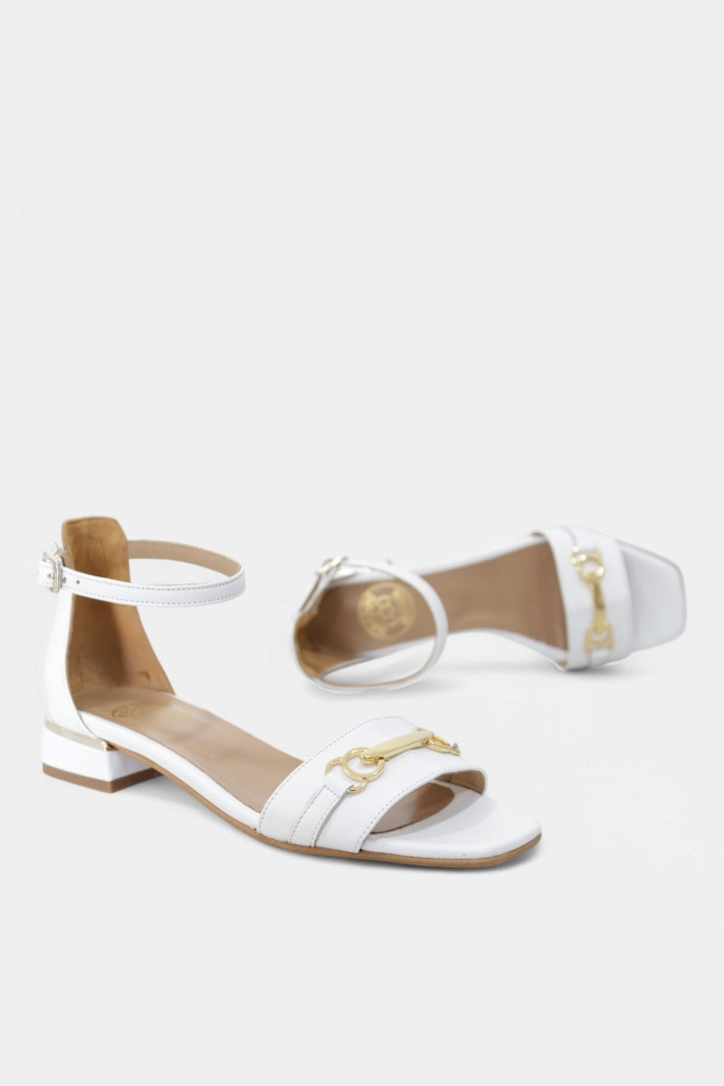 Sandálias de pele para mulher modelo Vevey branco