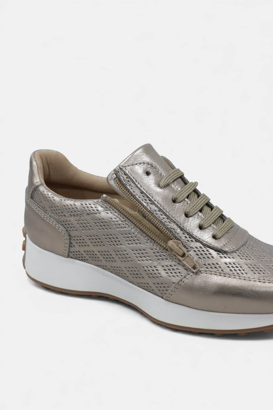 Sapatilhas bronze Vagos com fecho lateral e sola aderente Daydoc