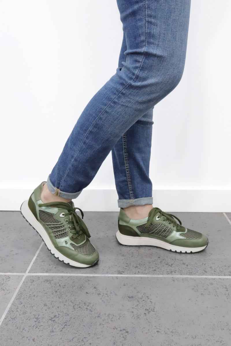 Sapatilhas Daydoc Mafra verde estilo casual chic para uso diário