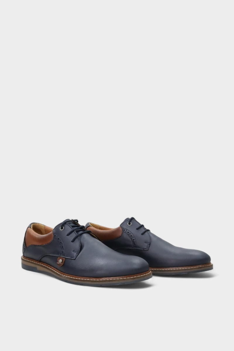 Sapatos Casual de Homem em Pele Azul Marinho | Daydoc 376