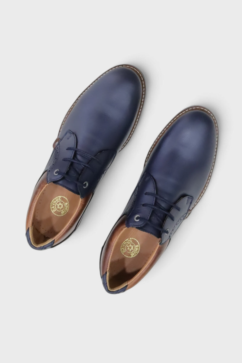 Sapatos Casual de Homem em Pele Azul Marinho | Daydoc 376