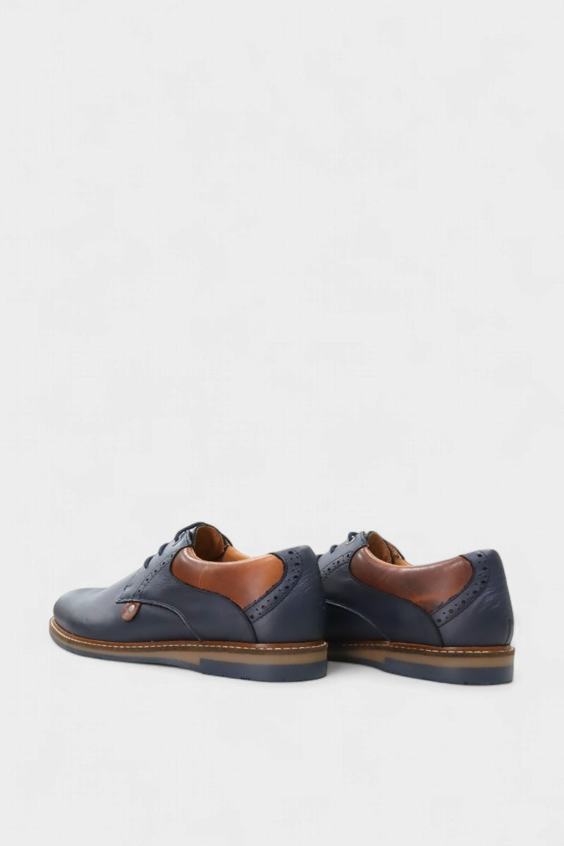 Sapatos Casual de Homem em Pele Azul Marinho | Daydoc 376