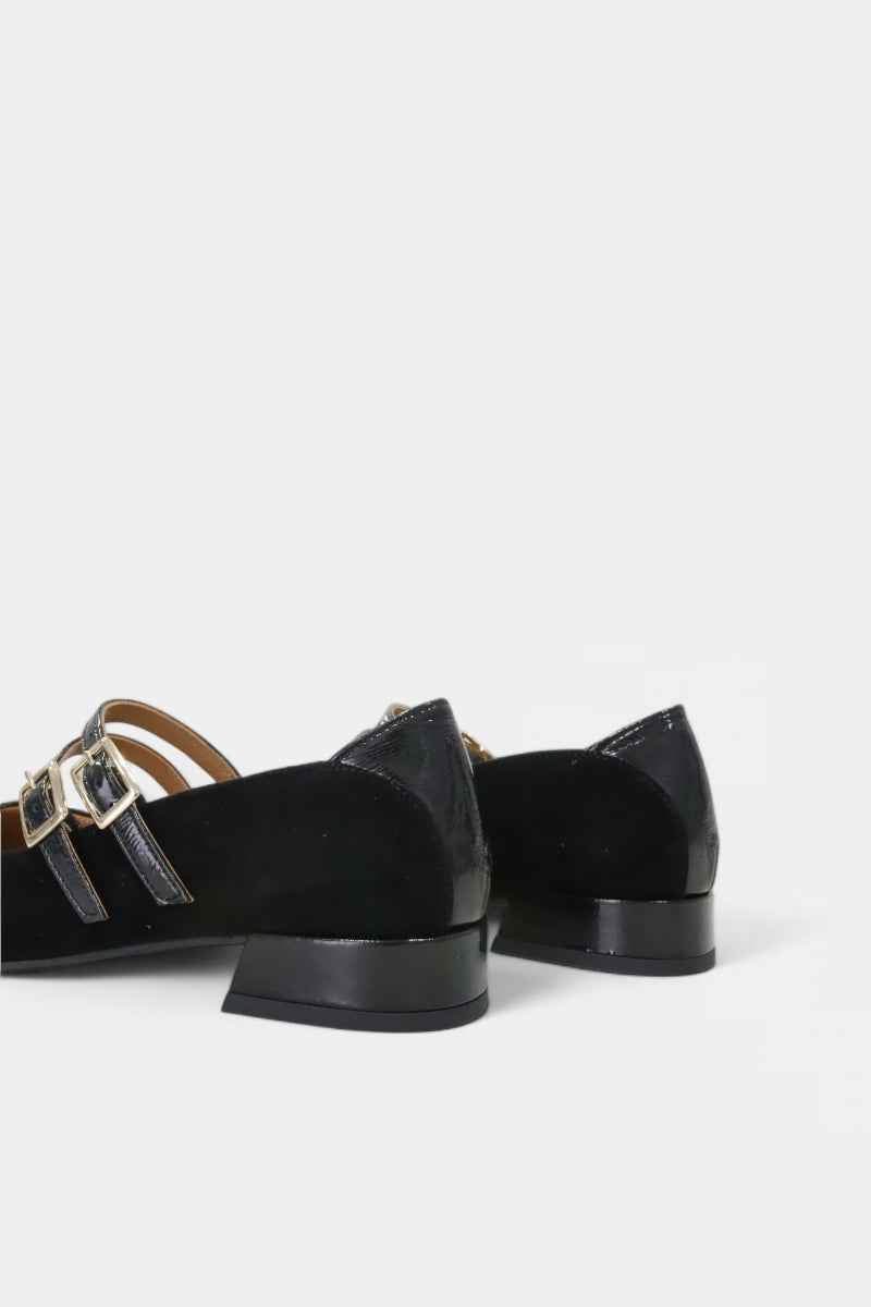 Sapatos Mary Jane de salto baixo em pele para mulher Daydoc Miami preto