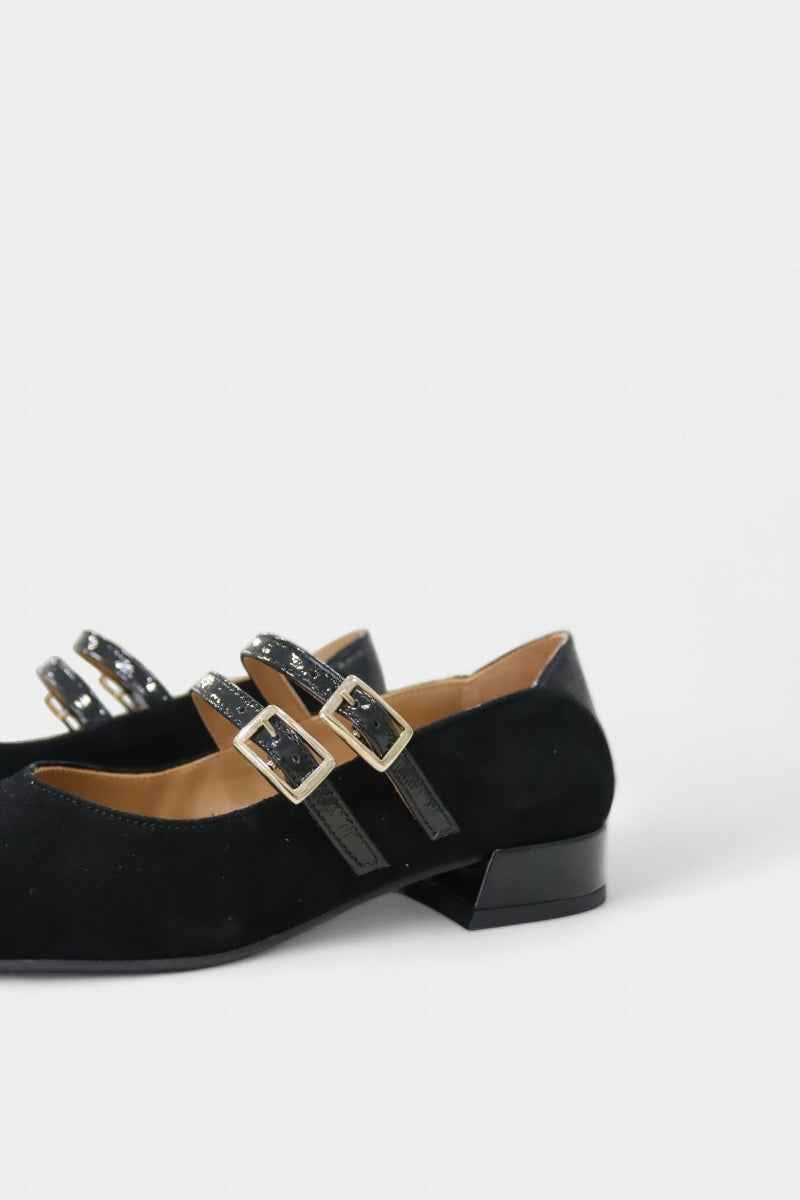 Sapatos Mary Jane de salto baixo em pele para mulher Daydoc Miami preto