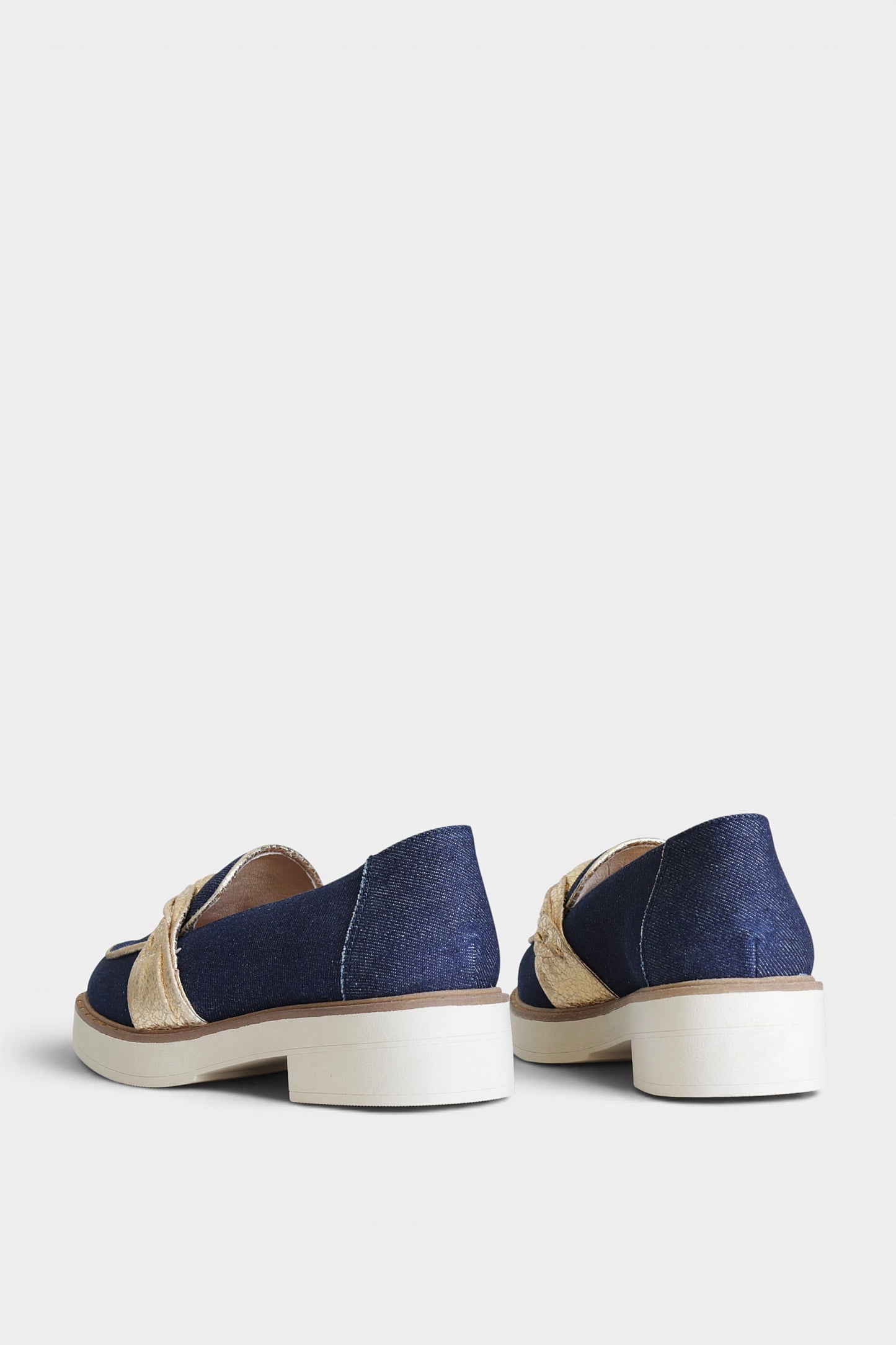 Sapatos de salto baixo em têxtil ganga para mulher Daydoc Colmar azul jeans
