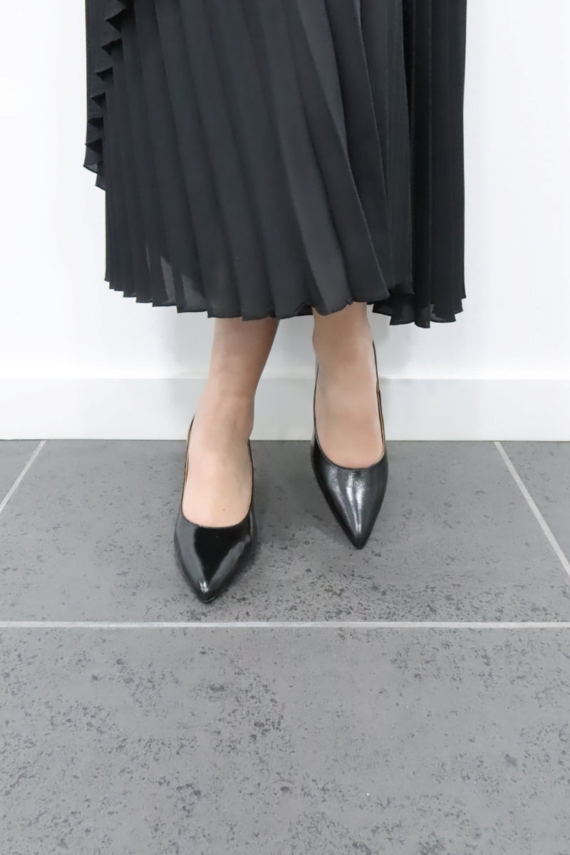 Sapatos de salto alto em verniz para mulher Daydoc Estoril preto