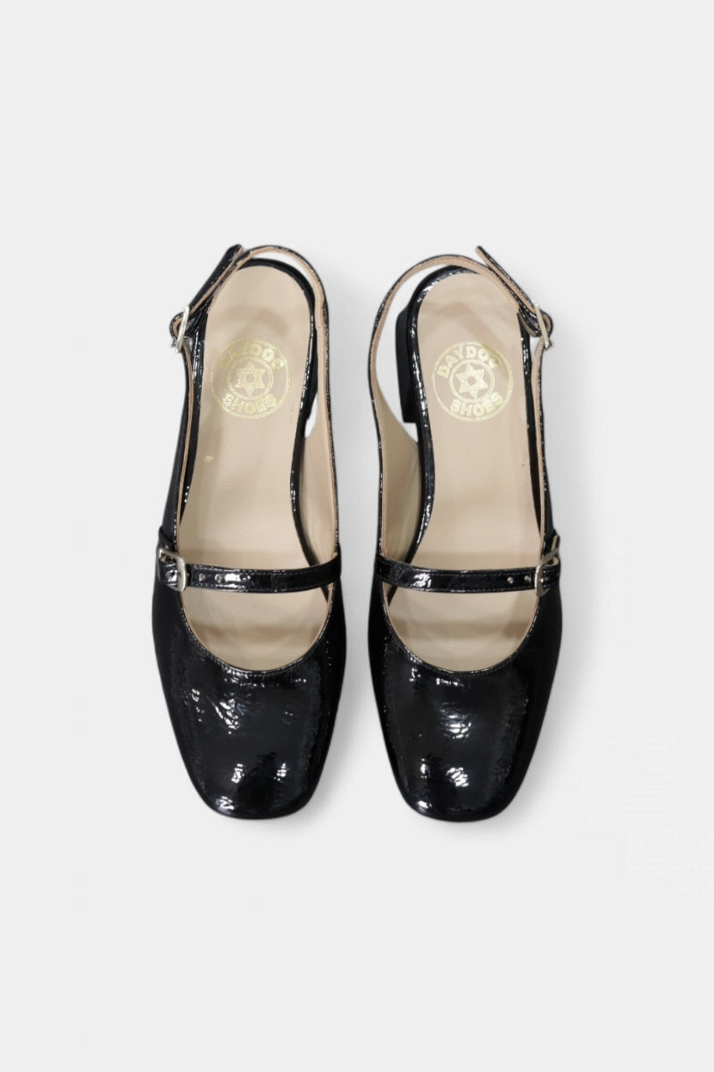 Sapatos Mary Jane em pele envernizada para mulher preto - Daydoc Neuchâtel