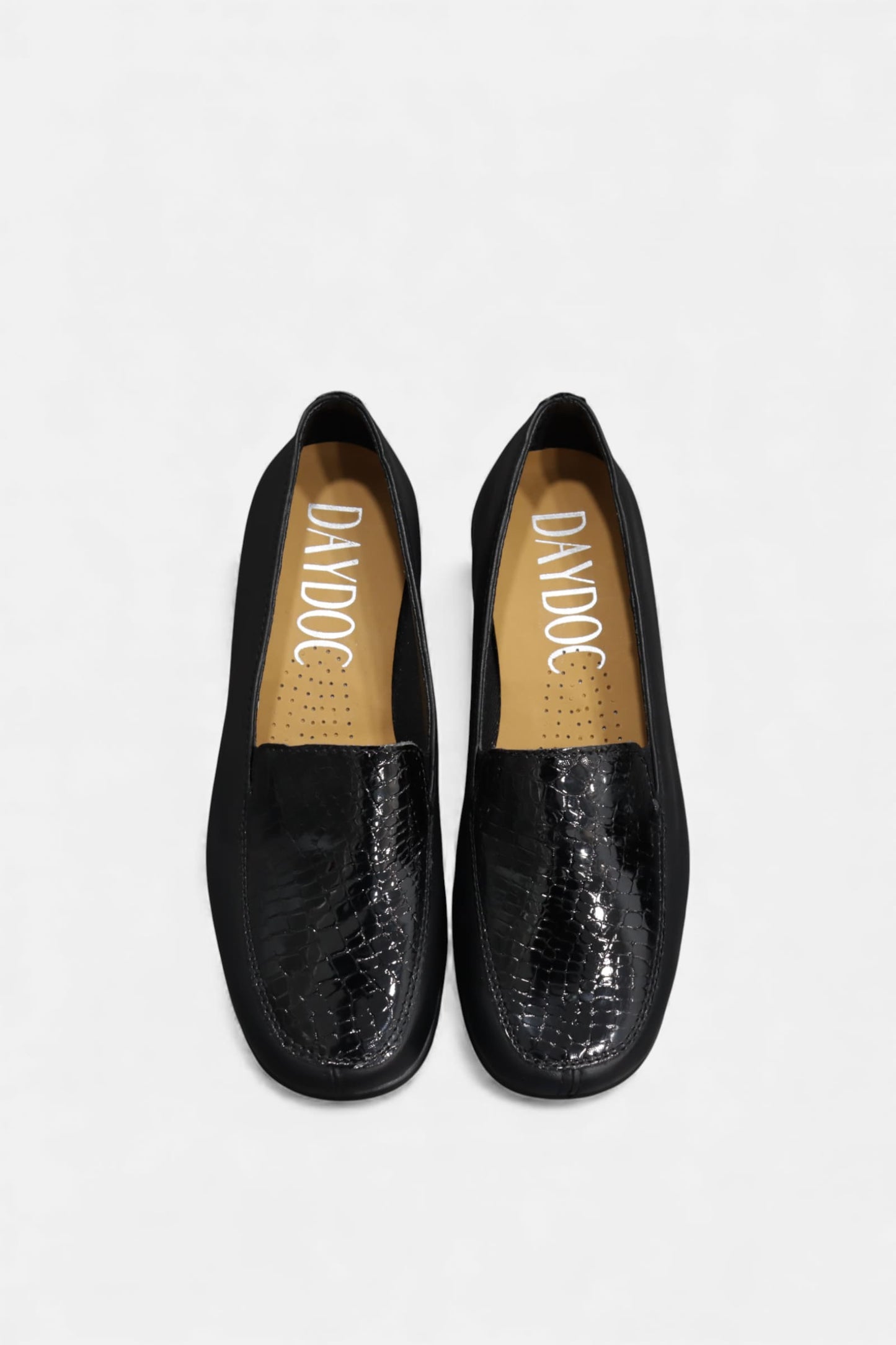 Sapatos de salto baixo em pele para mulher Daydoc Alenquer preto
