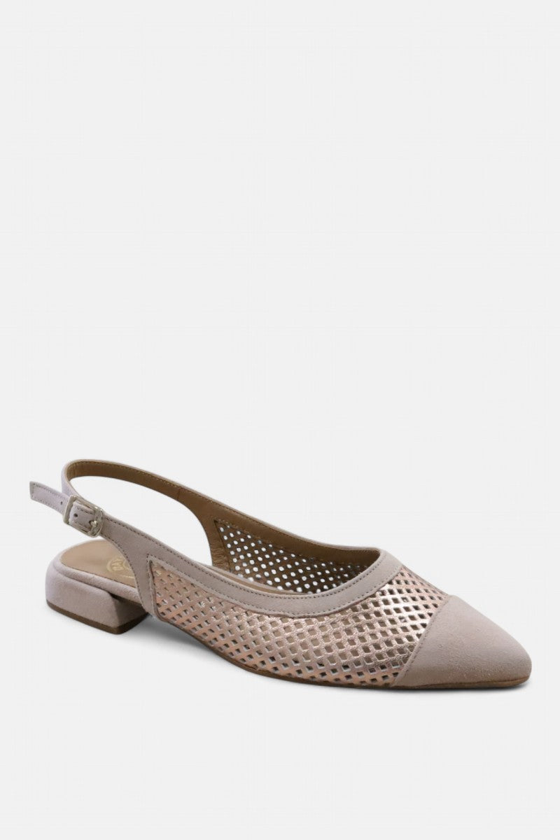 Sapatos slingback em pele para mulher nude - Daydoc Montreux