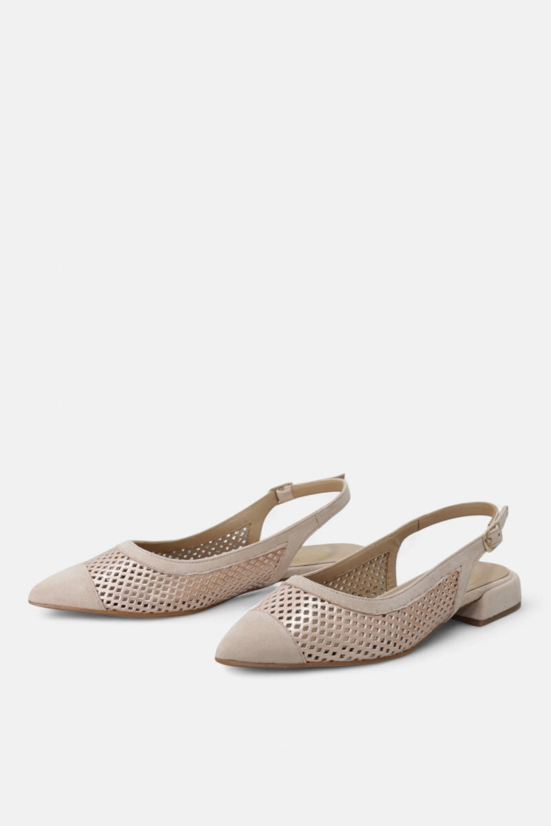 Sapatos slingback em pele para mulher nude - Daydoc Montreux