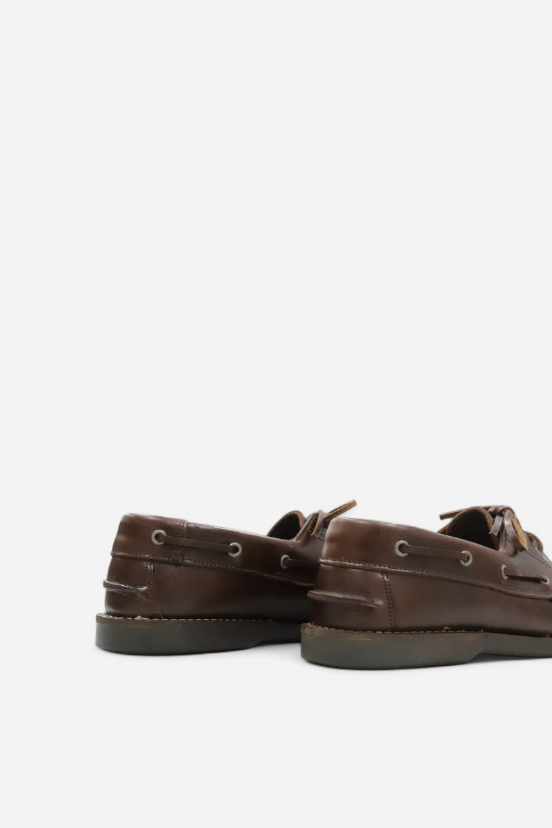 Sapatos Vela de Homem em Pele Castanha | Daydoc 317