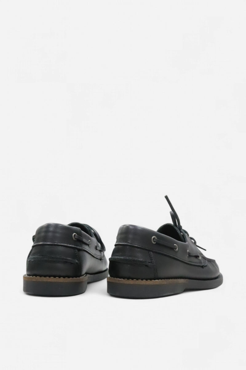 Sapatos Vela de Homem em Pele Preta | Daydoc 317