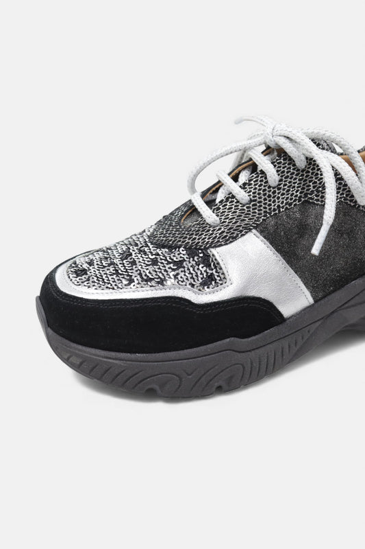 Ténis de Mulher Preto Multicor com Lantejoulas | LISBOA 5476DLNTJ